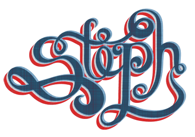 Type Steph script texture type vector