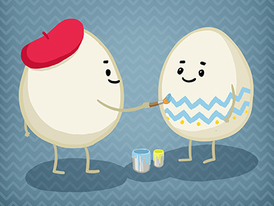 Funny easter eggs brush character easter egg funny humor paint