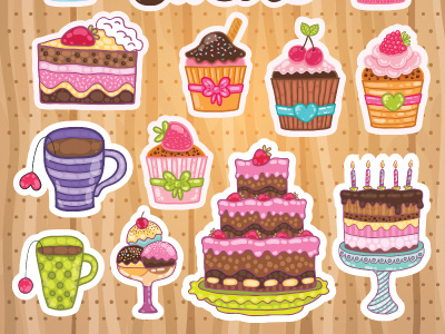 Happy Birthday sweets birthday cake cream cupcake cute happy ice muffin pie strawberry sweets tea