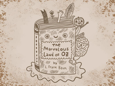"The Marvelous Land of Oz" book sketch