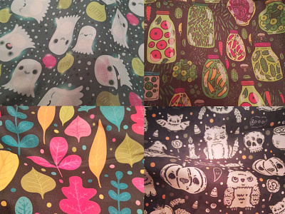 My fabric from spoonflower cartoon cute design fabric halloween illustration kids pattern seamless seamless pattern textile vector
