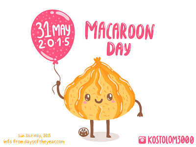 31 may - Macaroon Day art character cute design drawing food funny hand drawn illustration macaron macaroon vector