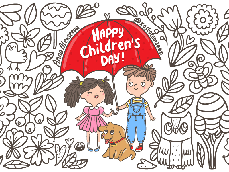 Happy Children Graphic by laffresco04 · Creative Fabrica