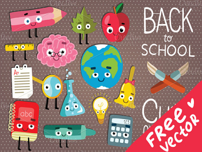 Back to School Free vector art back to school cartoon cute design download drawing free illustration school vector