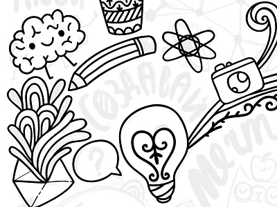 Doodle print in progress art brain creative cute doodle e mail idea illustration ornament vector yakutian ykt.ru