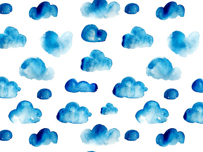 Watercolor Clouds pattern