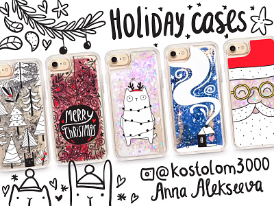 Christmas iPhone cases case casetify cat christmas greeting holiday iphone iphone cases iphonex samsung santa claus smartphone