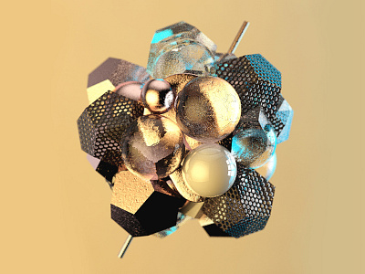 hidden ear. 3d 3dart abstract cgi circles colorful digitalart geometry render shapes texture