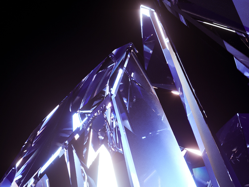 refraction. diamond lights minimal black geometry triangles reflection blue crystal refraction sphere texture shapes render abstract 3dart colorful cgi 3d digitalart