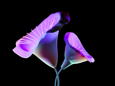 flower. 3d 3dart abstract cgi colorful design digitalart flower glowing gradient illustration render shapes simplicity texture