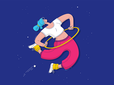 Sports and culture 2 character character design colourful girl illustration movement night woman