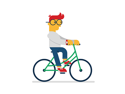 Riding a bike bike bike ride character illustration man people
