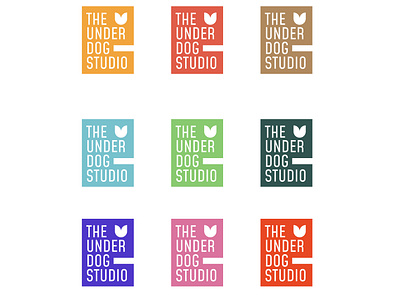 The Underdog studio branding design logo logo identity logodesign logos minimal modern logo multicolor