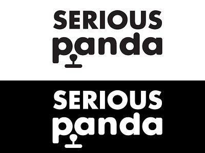Serious Panda wordmark branding logo logodesign minimal modern logo panda wordmark