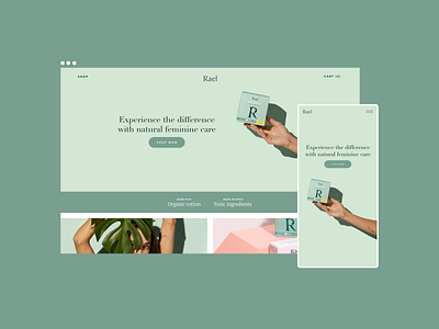 Rael Shopify Website Design landing page uidesign website design