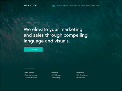 Adlantica Website Design branding landing page uidesign website design