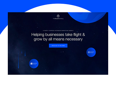 The Rocket Marketing Website Design landing page rocket space uidesign website design