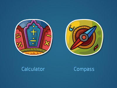 ICON-2 MIUI Theme compass） icon miui taijixiong theme （calculator
