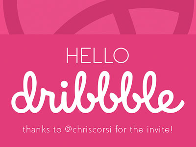 Hello Dribbble!