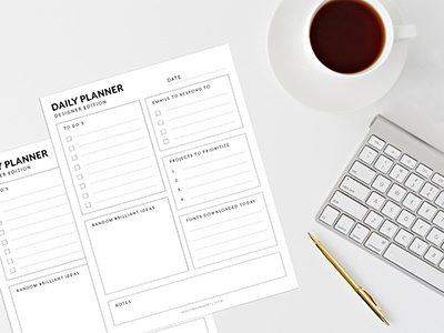 Free Daily To Do Just for Designers Printable