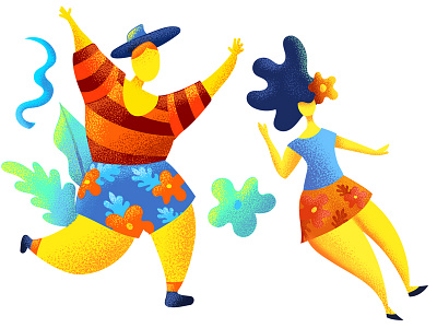 Carnival characters art carnival colorful illustration