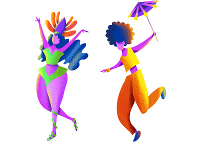 Carnival characters art carnival color illustration