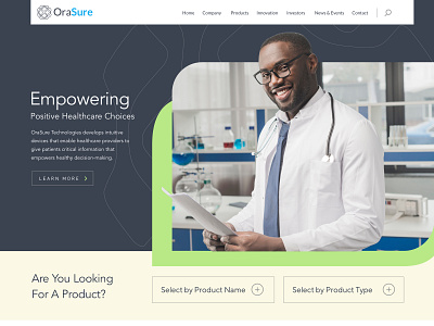 Orasure healthcare ui ux web design