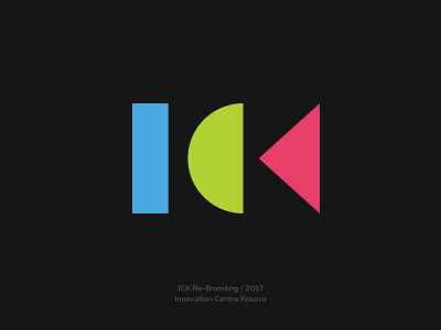 ICK New Logo creative design ick icon illustration kosova kosovo logo logotype minimal rebrand symbol