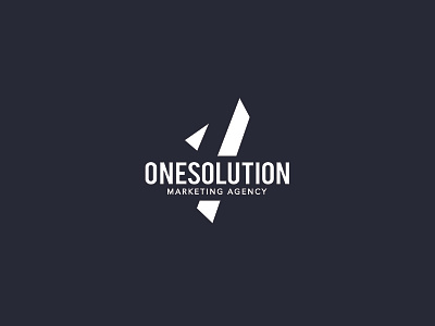 One Solution creative logo logotype minimal modern