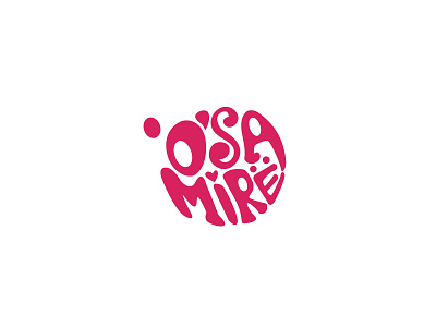 O'sa Mirë creative funny logo logotype minimal modern pink serial