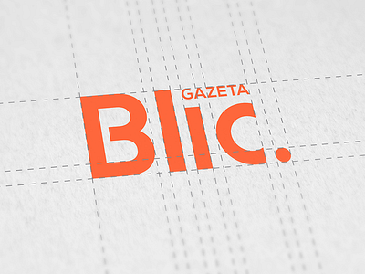 Gazeta Blic b blic blitz creative cut logo minimal news newspaper orange portal