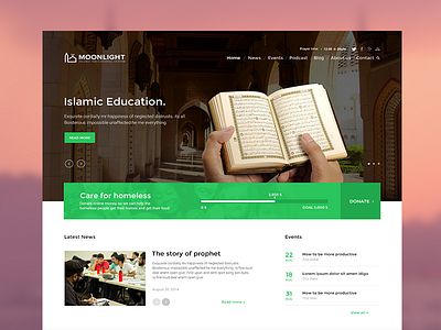 Moonlight education islamic logo template theme web web design webdesign