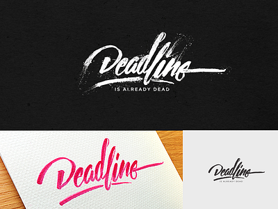 Deadline brush calligrafy deadline grafitti grunge hand lettering logo trip