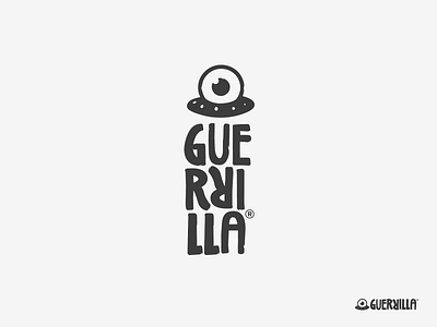 Guerrila creative funny guerrilla logo design ufo