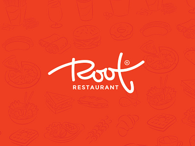 Root food handwritten logo minimal restaurant root type