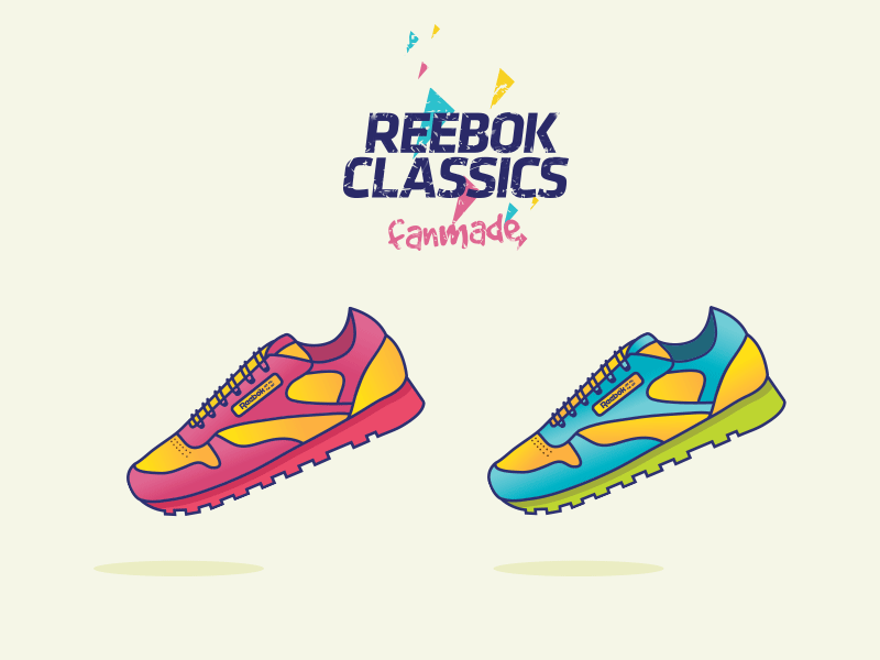 Reebok Classics classic colors fan fanmade minimal shoes
