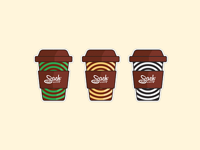 Stickers 4 fun caffee cup cute design fun sach stickers sweet takeaway