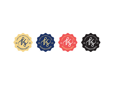 Konditoria cake k logo logo design minimal pastry patisserie sweets symbol