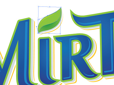 Detail colors detail gradient green illustrator leaf logo design shape wip work in progress