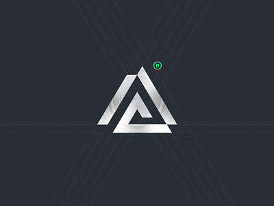 Alfa C a a logo abstract ac alfa construction logo symbol triangle