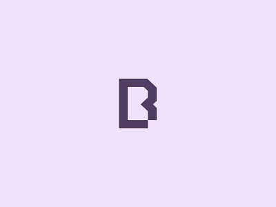 BR b logo monogram negative r space symbol
