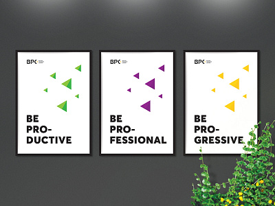 BE PRO color colours creative minimal motivation mural office poster posters print
