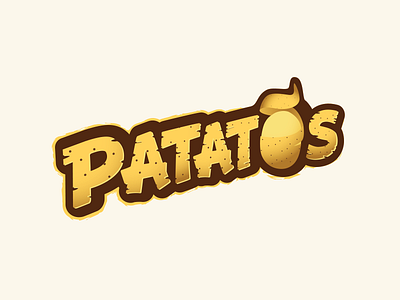 Patatos chips design logo new package patos potato
