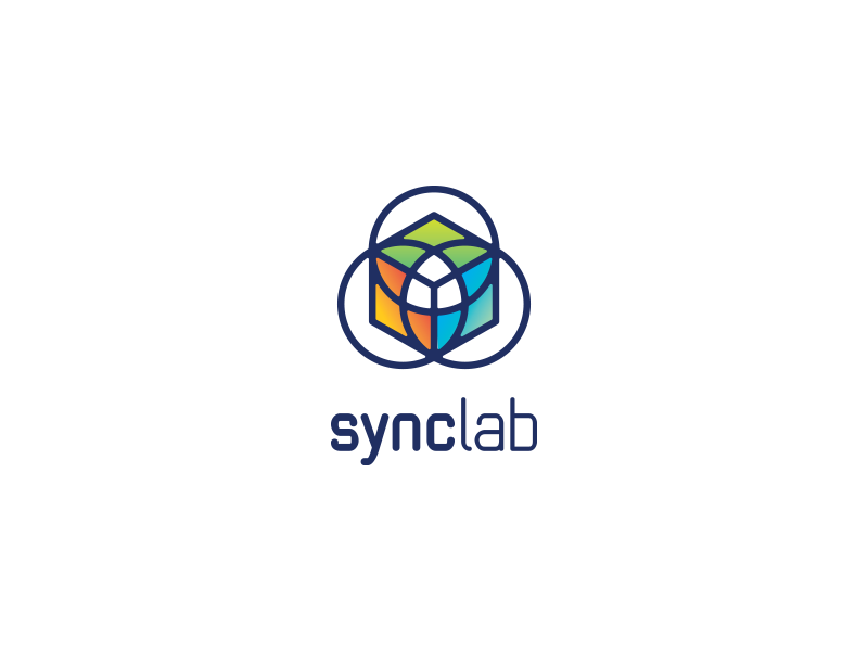 SyncLab game play colours symbol vr virtual reality augmented logo developers