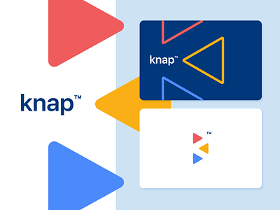 Knap™ brand cards colorful colors fun identity k logo negative playful smart web