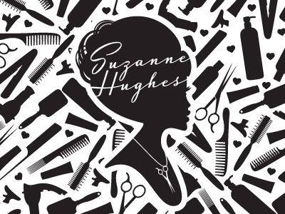 Suzanne Hughes Identity hairdressing identity logo
