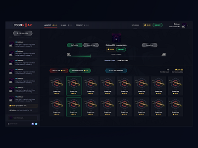 Jackpot/Coinflip Website for CSGO by Zeldous on Dribbble