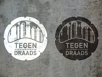 TEGENDRAADS festival black and white branding design festival illustrator industrial logo tegendraads texture vector