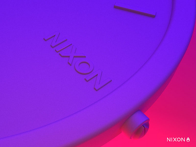 Nixon watch pt1. 3d ad branding c4d color corona neon watch