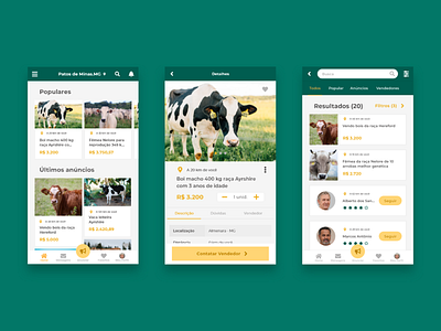 @DoBoi app cattle cow design homepage layout marketplace mobile ui